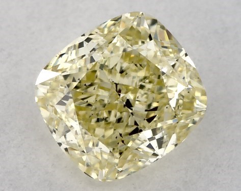 GIA 0.50 Carat Fancy Yellow-SI2 Cushion Modified Cut Diamond